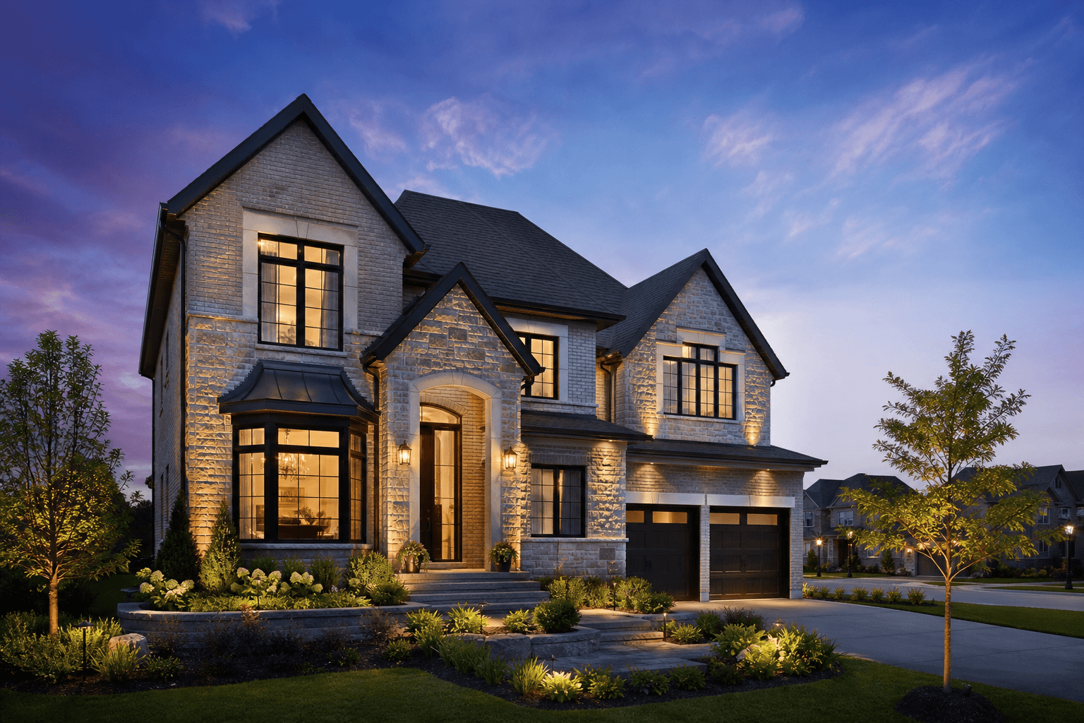 Detached home exterior in a master-planned Milton community